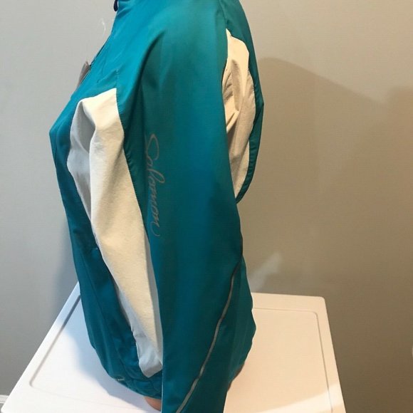 NWT Salomon XR Running Track Jacket M Medium Bay Blue Clima Windbreaker - Picture 3 of 8